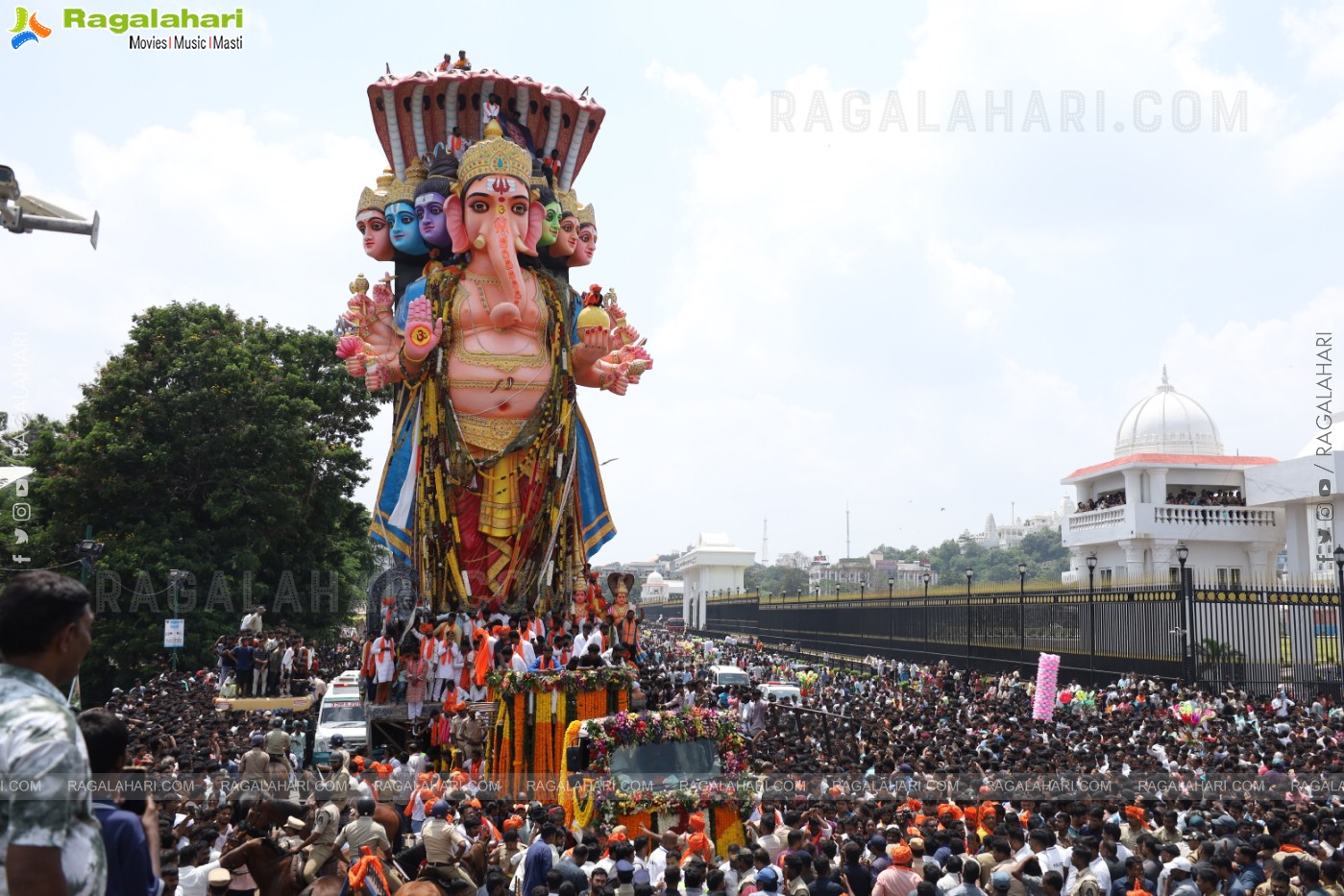 Khairatabad Ganesh Nimajjanam 2024 at Tank Bund in Hyderabad