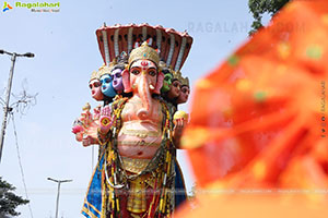 Khairatabad Ganesh Nimajjanam 2024 at Tank Bund in Hyderabad