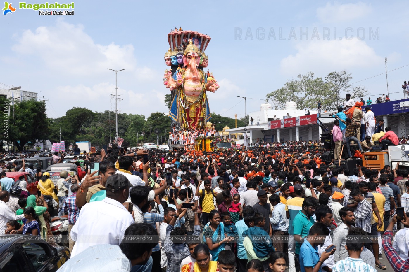 Khairatabad Ganesh Nimajjanam 2024 at Tank Bund in Hyderabad