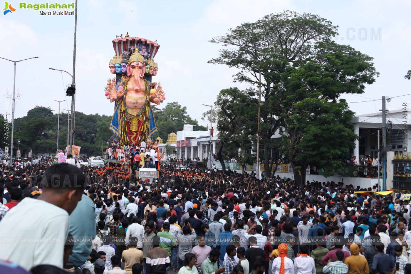 Khairatabad Ganesh Nimajjanam 2024 at Tank Bund in Hyderabad