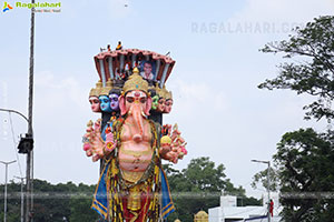 Khairatabad Ganesh Nimajjanam 2024 at Tank Bund in Hyderabad