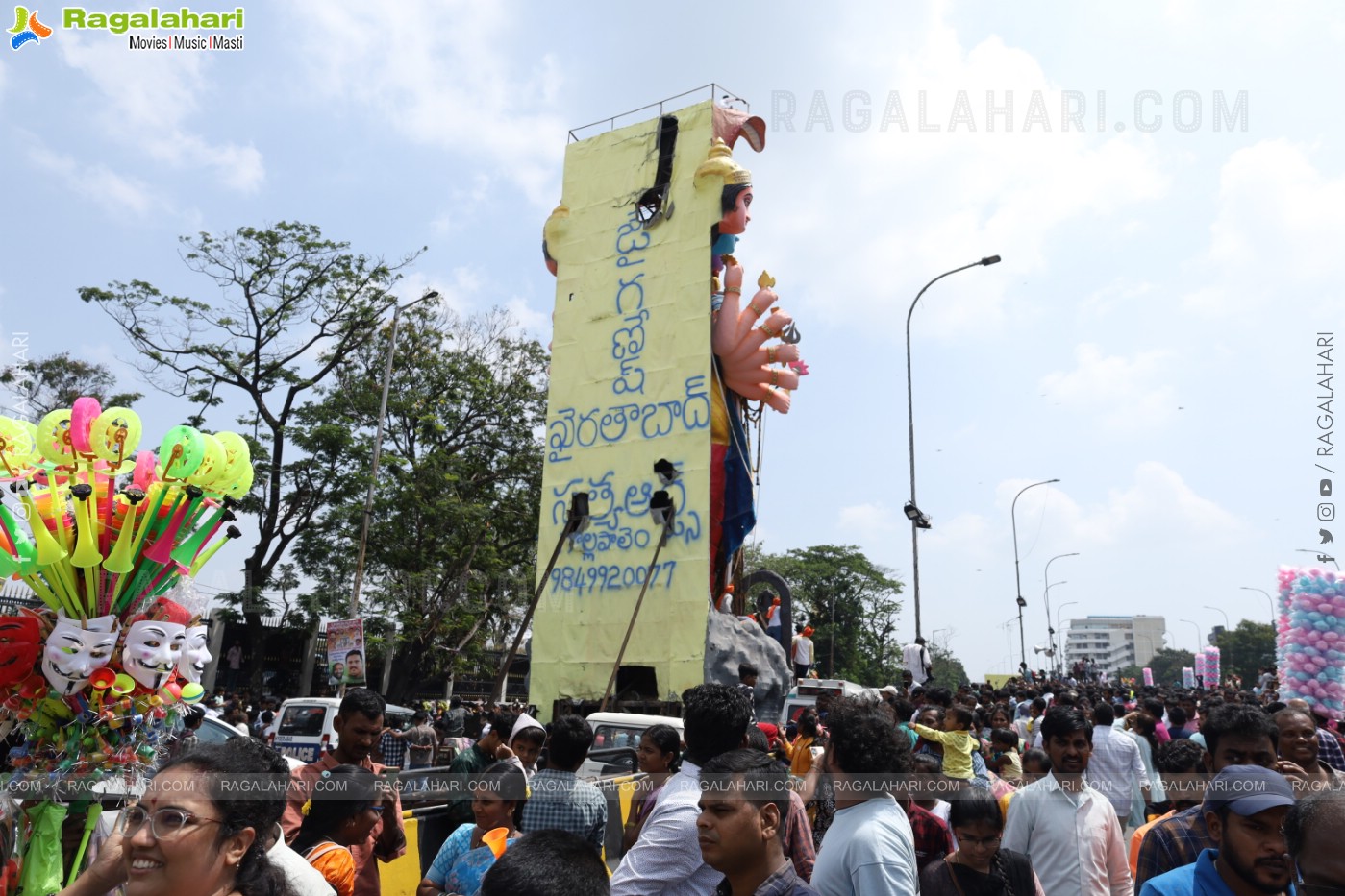 Khairatabad Ganesh Nimajjanam 2024 at Tank Bund in Hyderabad