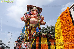 Khairatabad Ganesh Nimajjanam 2024 at Tank Bund in Hyderabad