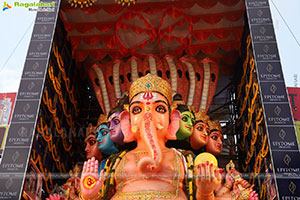 Khairathabad Ganesh as Sri Saptamukha Maha Shakti Ganapathi