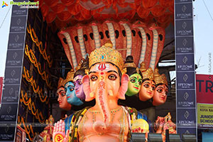 Khairathabad Ganesh as Sri Saptamukha Maha Shakti Ganapathi