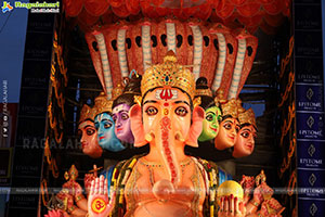 Khairathabad Ganesh as Sri Saptamukha Maha Shakti Ganapathi