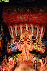 Khairathabad Ganesh as Sri Saptamukha Maha Shakti Ganapathi