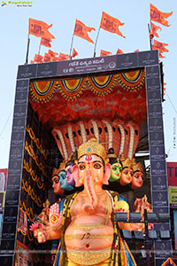 Khairathabad Ganesh as Sri Saptamukha Maha Shakti Ganapathi