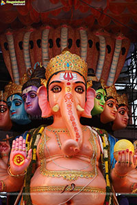 Khairathabad Ganesh as Sri Saptamukha Maha Shakti Ganapathi