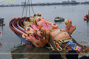 Khairatabad Ganesh Nimajjanam 2025 at Tank Bund in Hyderabad