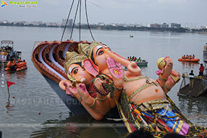 Khairatabad Ganesh Nimajjanam 2025 at Tank Bund in Hyderabad