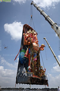 Khairatabad Ganesh Nimajjanam 2025 at Tank Bund in Hyderabad