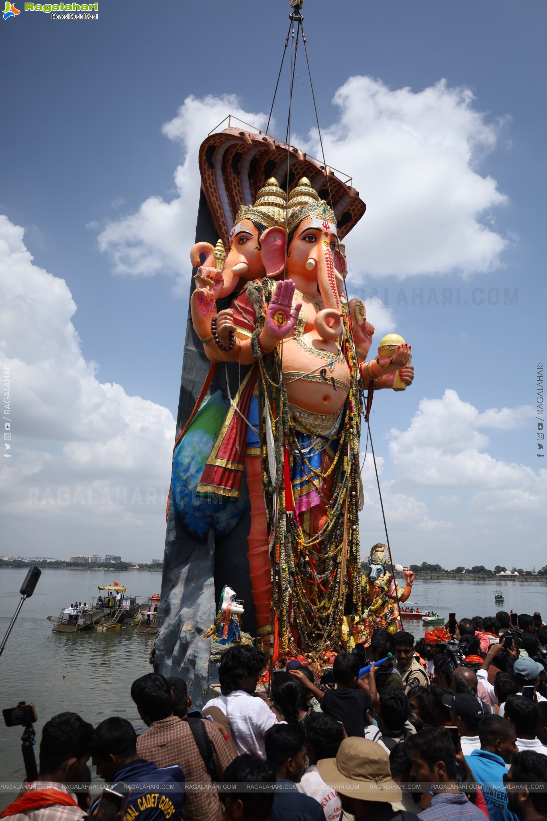 Khairatabad Ganesh Nimajjanam 2025 at Tank Bund in Hyderabad	