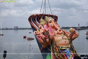Khairatabad Ganesh Nimajjanam 2025 at Tank Bund in Hyderabad