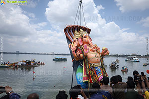 Khairatabad Ganesh Nimajjanam 2025 at Tank Bund in Hyderabad