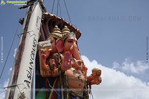 Khairatabad Ganesh Nimajjanam 2025 at Tank Bund in Hyderabad