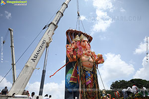 Khairatabad Ganesh Nimajjanam 2025 at Tank Bund in Hyderabad