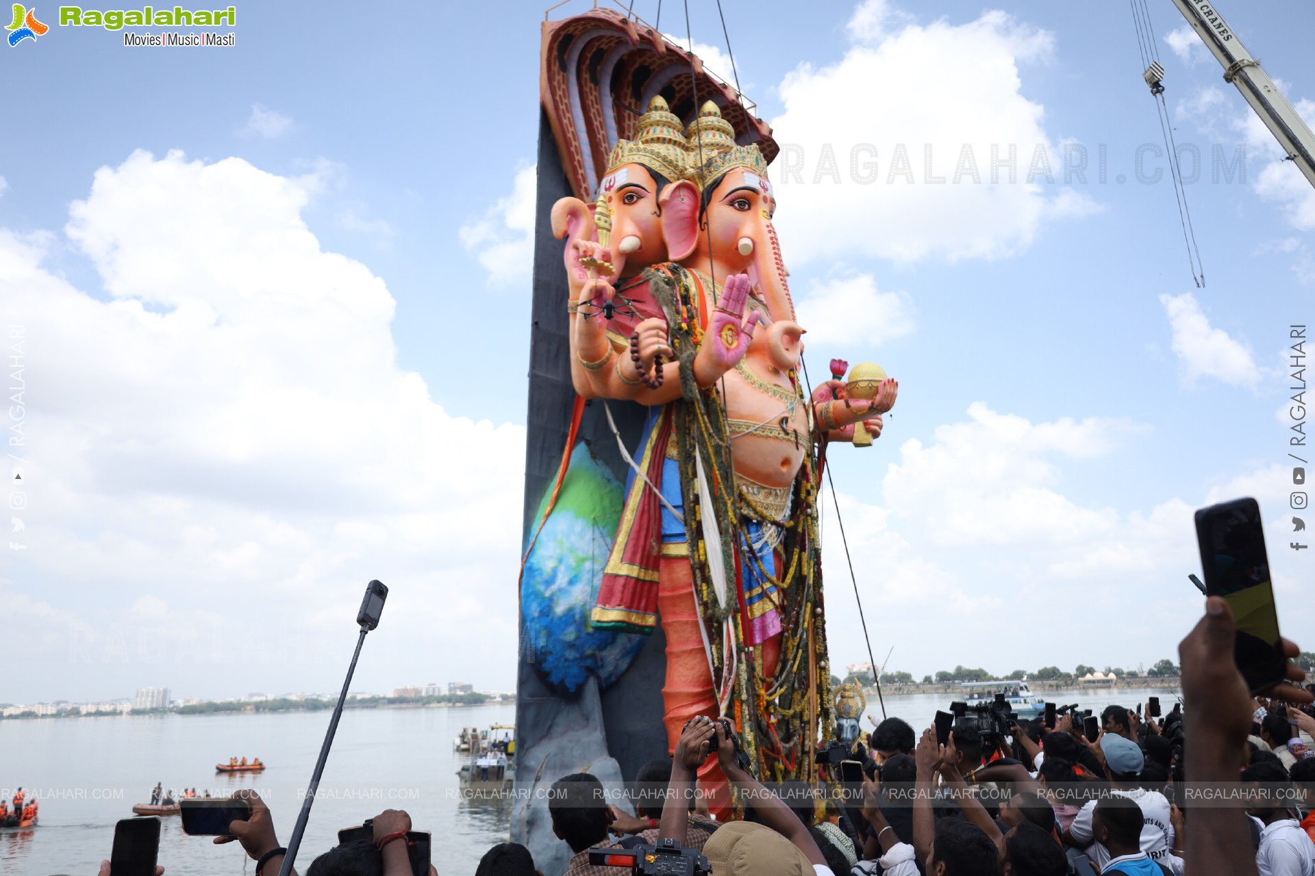 Khairatabad Ganesh Nimajjanam 2025 at Tank Bund in Hyderabad	