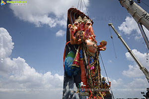 Khairatabad Ganesh Nimajjanam 2025 at Tank Bund in Hyderabad