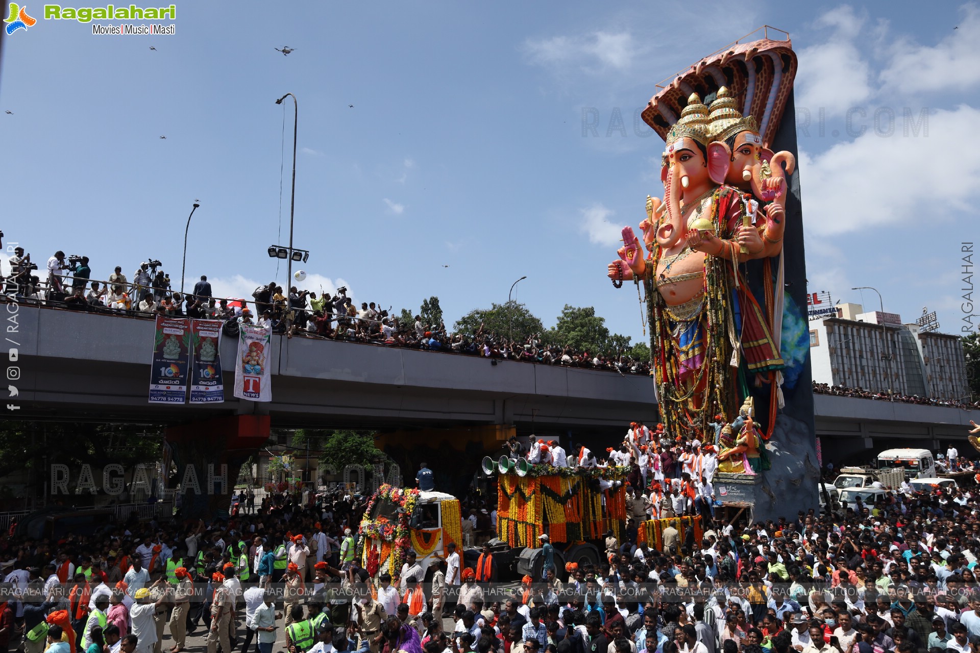 Khairatabad Ganesh Nimajjanam 2025 at Tank Bund in Hyderabad	