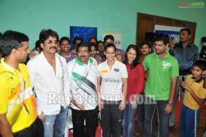 Nagarjuna, Amala at Gopichand Badminton Academy