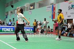 Nagarjuna, Amala at Gopichand Badminton Academy