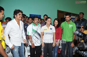 Nagarjuna, Amala at Gopichand Badminton Academy