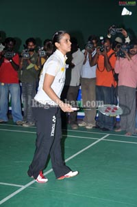 Nagarjuna, Amala at Gopichand Badminton Academy