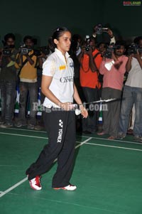 Nagarjuna, Amala at Gopichand Badminton Academy