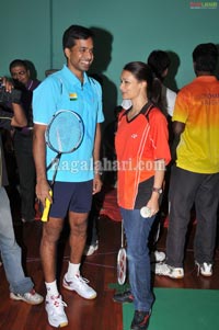 Nagarjuna, Amala at Gopichand Badminton Academy