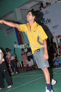 Nagarjuna, Amala at Gopichand Badminton Academy