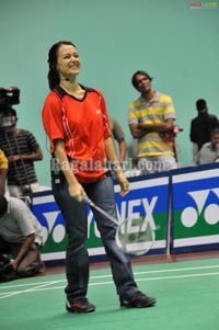 Nagarjuna, Amala at Gopichand Badminton Academy