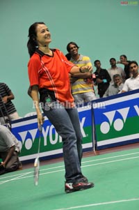 Nagarjuna, Amala at Gopichand Badminton Academy