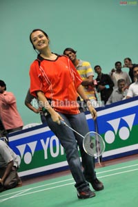 Nagarjuna, Amala at Gopichand Badminton Academy