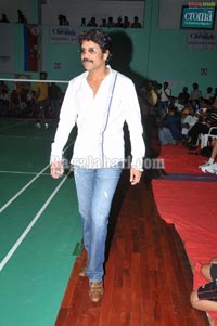 Nagarjuna, Amala at Gopichand Badminton Academy