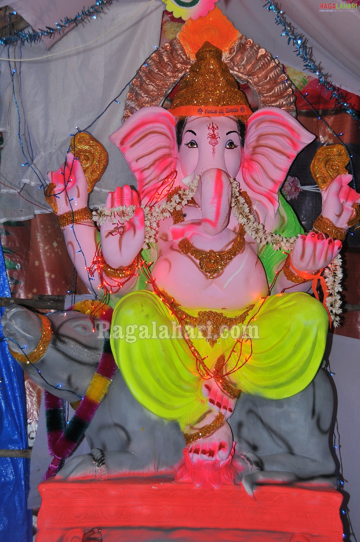 Ganesh Idols at Khairatabad, Krishna Nagar, Indira Nagar