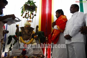 Vinayaka Chavithi 2010 at Praja Rajyam Party Office