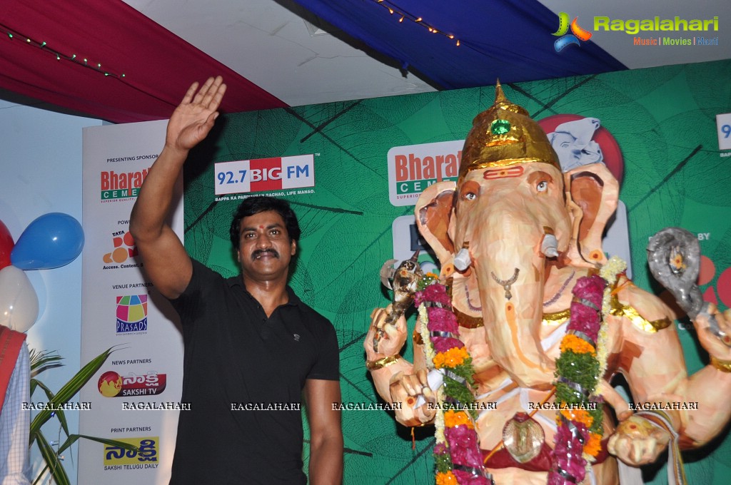 Hero Suneel at BIG FM and Bharathi Cement's Big Green Ganesha