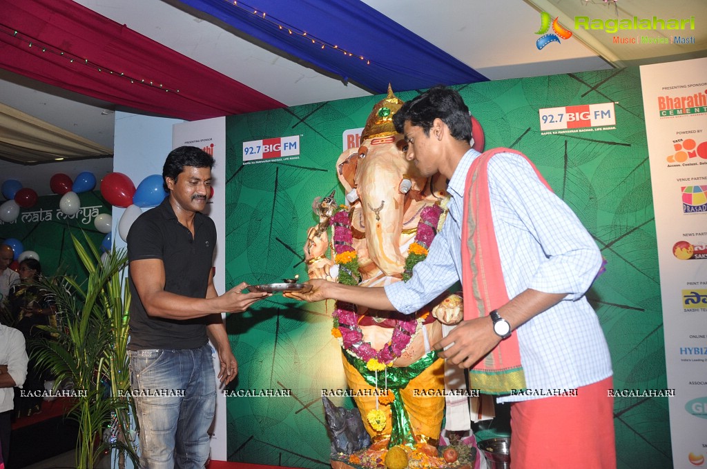 Hero Suneel at BIG FM and Bharathi Cement's Big Green Ganesha