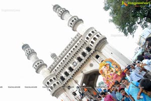 Hyderabad Charminar Ganesh Idols Immersion Rally