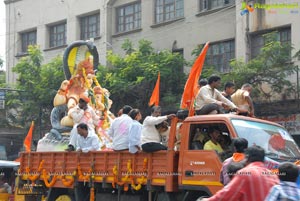 Hyderabad Charminar Ganesh Idols Immersion Rally