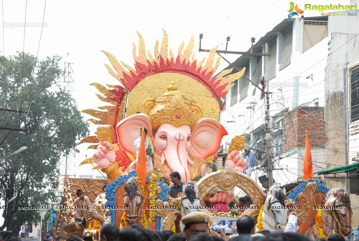 Charminar Ganesh Idols Nimajjanam Rally