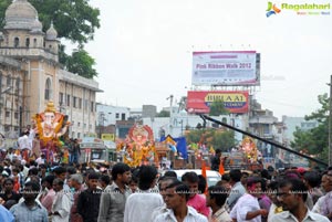 Hyderabad Charminar Ganesh Idols Immersion Rally