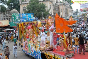 Hyderabad Charminar Ganesh Idols Immersion Rally