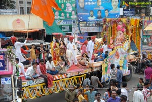 Hyderabad Charminar Ganesh Idols Immersion Rally