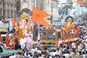 Hyderabad Charminar Ganesh Idols Immersion Rally