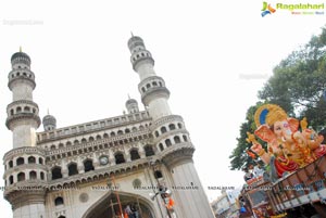 Hyderabad Charminar Ganesh Idols Immersion Rally