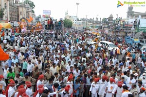 Hyderabad Charminar Ganesh Idols Immersion Rally