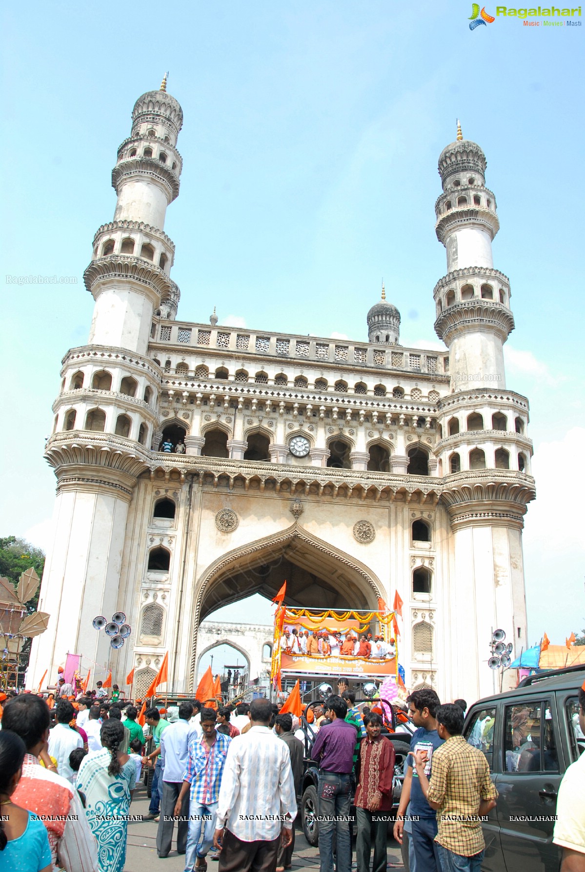 Charminar Ganesh Idols Nimajjanam Rally