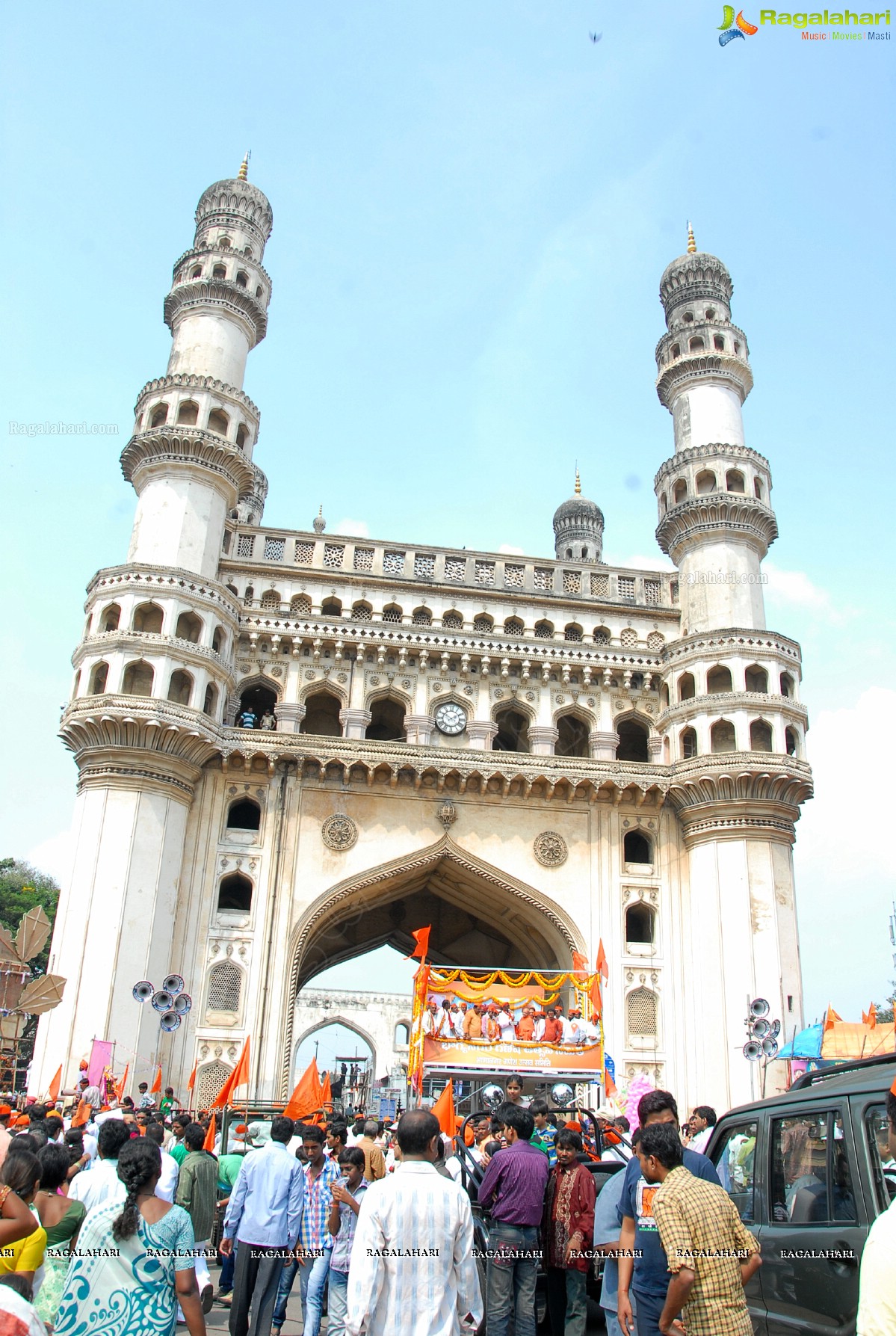 Charminar Ganesh Idols Nimajjanam Rally